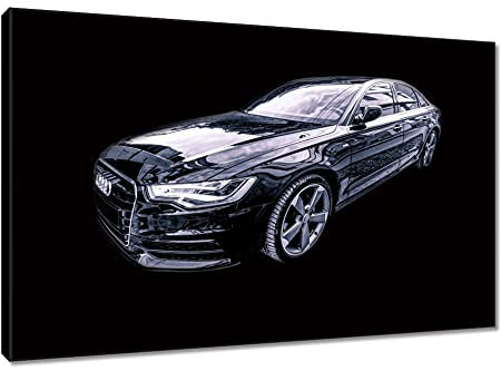 H1861M_1E Wandbild auf Leinwand, Motiv Audi A8 Auto, 60 x 40 cm