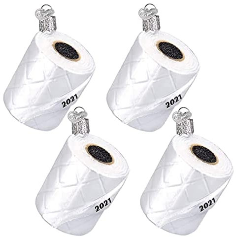 Nalakey Christbaumschmuck 2021 Toilettenpapier Crisis Ornament DIY Weihnachtsbaum Hängende Deko Weihnachten Dekorationen AnhäNger (4pcs)