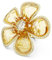 SWAROVSKI Florere anello cocktail, fiore, cristallo giallo, finitura dorata, metallo, senza pietra preziosa, Metallo, Nessuna pietra preziosa