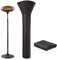 Patio Heater Cover with Zipper, Heavy Duty Stand Up Patio Heater Cover Waterproof Outdoor Heater Cover for Garden, 420D Oxford Fabric with PU Coating