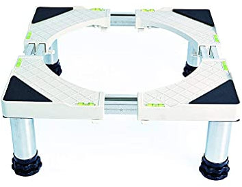 EXENXA Waschmaschinenständer für unebene Böden, robuste Waschmaschine, Kühlschrankständer, Höhe 24–27 cm, Theken-Eiswürfelhalterung, Anti-Vibrations-Stent für Kühlschrank, Klimaanlage (4 Beine 9,4)