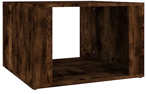 vidaXL Smoked Oak Engineered Wood Table - Bedside/Telephone Stand/End Table for Living Room, Bedroom, Lounge Area