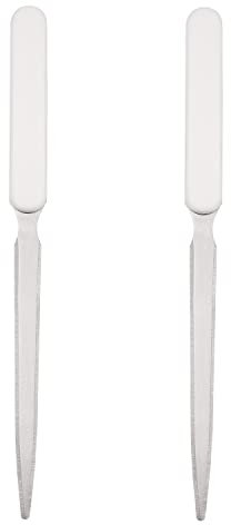 MFUOE 2 Pieces Letter Opener Sturdy Stainless Steel Office Paper Knife Plastic Handle Portable Envelope Opener for School Home Work Uses (White)