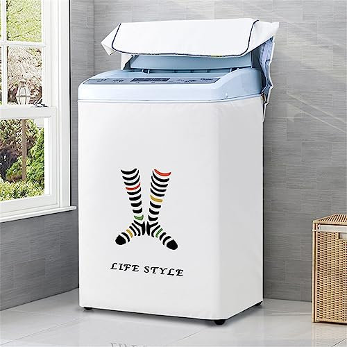 Odot Copertura Lavatrice per asciugatrice, Coprilavatrice per Lavatrice a Carica Dall'alto Interni Esterni Impermeabile Antipolvere Resistente Fodera per Lavatrice (Zebra,M (5.5-6.5kg))