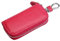 LTLSZRN Portachiavi in Pelle, Raccoglitore Chiave Impermeabile, Borse universali per auto portachiavi per uomo donna, portachiavi con cerniera, portafoglio portachiavi multifunzione(Rosa rossa)