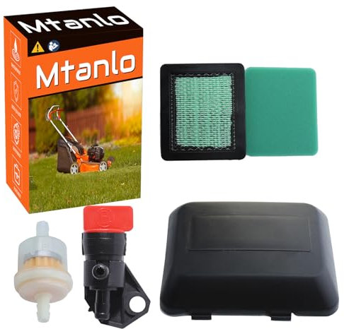 Mtanlo Coperchio Filtro Aria per Honda GCV135 GCV160 GCV190 HRB216 HRB217 HRR216 HRS216 HRT216 HRX217 Motore, Trimmer con Filtro Carta Schiuma Filtro Benzina 17211-ZL8-023