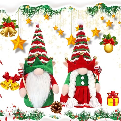 Miioto Weihnachtsdeko Wichtel,30cm H Wichtel Figuren Weihnachten,Weihnachtswichtel Deko Weihnachtsdeko Amerikanisch,Skandinavische Weihnachtsmannelfe für Kindermöbel,Innen- und Außendekoration,2 Stück