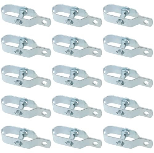 YIXNSW 15 Stück Drahtzaun Spanner Metalldrahtspanner Zaunspanner Verzinkt Drahtspanner 90mm, Zaunspanner Anthrazit für Drahtzäune Gartendrahtzaun Zaungeflecht Silber