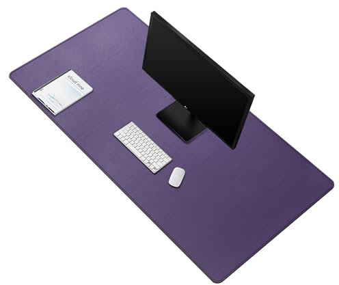 ZORESYN Großes 3XL Mauspad (120 x 59 cm) - Großes Gaming Mauspad aus Kunstleder mit rutschfester Unterseite und wasserdichter Unterlage für Desktop-Tastatur (Lila, 3XL) 120 x 60 cm, ZP09