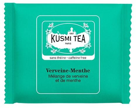 KUSMI TEA - BIO VERBENA-MINT - Box mit Teebeuteln in Umhüllung (100)