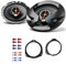 Pioneer TS-R1750S Lautsprecher mit Einbauset passend für Opel Corsa B 1993-2008 Türen vorne 500 Watt 165mm 3 Wege Koax