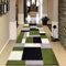 B&B Door Mats - Runner Rug Carpet Mat for Every Season Bedroom Living Room Hallway Kitchen Front Door Entrance Décor (Green Black, 80x300cm -Large Area Rugs)