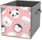 Aufbewahrungswürfel mit Pinguin-Schaf-Panda-Motiv, faltbare Stoff-Aufbewahrungsbehälter mit zwei Griffen, faltbare Würfelkörbe mit Cartoon-Tieren im Winter für Regale, Schrank-Organizer und Aufbewah