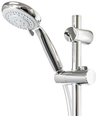 tecuro Brauseset ew-easy-100 - mit 5 Funktionen Handbrause, Brauseschlauch 160 cm, Wandstange 70 cm