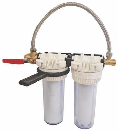 AQUAWATER - Stazione di filtraggio doppia con filtro e cartucce anticalcare - Durata delle cartucce: 6 mesi - Made in France