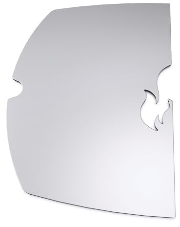 teileplus24 GRE-1-Q2P Grillplatte Plancha aus V2A Edelstahl kompatibel mit Weber Q200 | Q220 | Q240 | Q2000 | Q2200 | Q2400 | Passgenau | Spülmaschinen geeignet