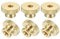 QUARKZMAN Gerändelte Daumenmuttern, 6 Stück M6 x D20mm x H12mm Messing Griffmuttern Rändelmuttern mit Hohem Kopf Befestigungselemente für 3D-Drucker Teile, Maschinenwerkzeuge