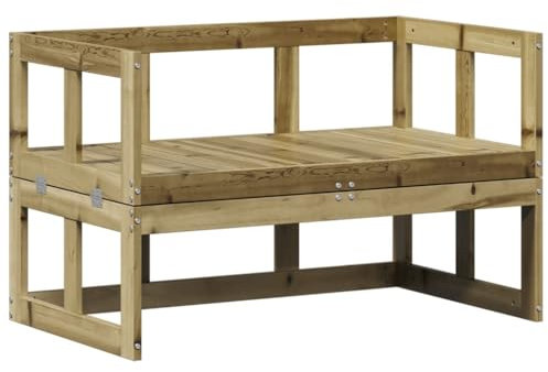 vidaXL Gartensofa 2-in-1, Gartenmöbel Verlängerbar, Sitzbank Bank Sofa für Garten Terrasse, Loungesofa Gartenbank, Kiefernholz Imprägniert