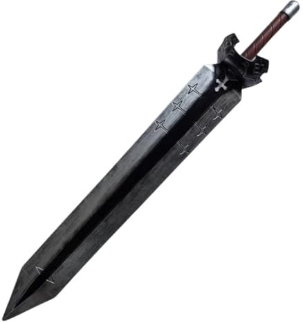 damdos Spada di Halloween da 101,6 cm per travestimenti cosplay con asta nera e quadrifoglio, spade da trifoglio nero, ideale come regalo di compleanno, Spada Aasta, 102 cm