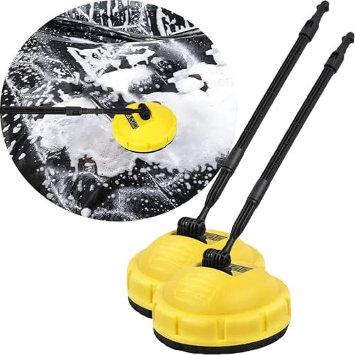 High Pressure Sur-faces Patio Cleaner - 1/2 Patio Cleaner for Kar-cher K 1-K7 | Rotating Pressure Washer Brush | Long Handle Pressure Washer | for Outdoor Patio Cleaner Car Cleaning Tool for Yard