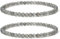 Landorilo 2 Stück Naturstein Runde Perlen Stretch Armband (4mm) für Damen Herren, Yoga Heilstein Armbänder, Freundschaftsarmband, Paar-Armband, Ersatzperlen Inklusive(2R Mondstein/Labradorit)
