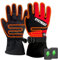 CYCYHEAT Kids Heated Gloves - Boys Waterproof Ski Heating Gloves with 2pcs DC 2700mAh Battery, 3 Heating Levels，Motorcycle Cycling (Black, L/XL)