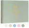 Lanpn Wedding Guest Book with 108 Blank Pages - Elegant Linen Hardcover Guestbook Wedding Reception for Sign in and Photos - Polaroid Guest Book for Wedding Bridal Shower Baby Shower (Sage Green)