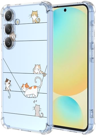 XINYEXIN Transparente Hülle für Samsung Galaxy A16 5G/4G | Blumen, Katzen, Leoparden & Niedliche Handyhülle, Weiches TPU, Stoßfeste, Dünn, Kratzfest, Kameraschutz
