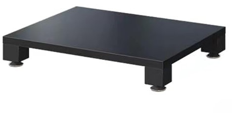 Heavy Duty Audio Component Rack Record Player Stand AV Media Tower Storage for Entertainment Stereo Component Movable Stand for Stereo Equipment 60x48x10cm Deep Black Color