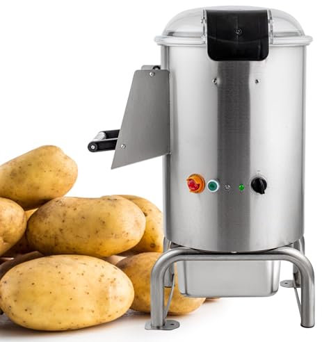 YXZQLOZ Commercial potato peeler and washer, 130-200 kg/h capacity, 750W brush potato peeler with 0-5 min timer, 110V (220v)