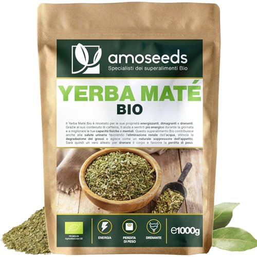 Yerba Maté BIO 1KG | Yerba mate verde sin fumar | 100% hojas, sin tallo | Energía, alternativa al café | Primera Calidad