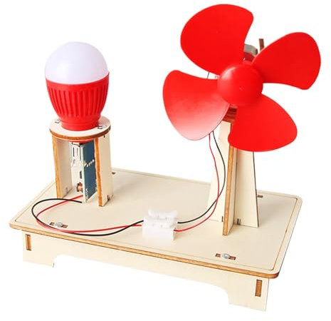 Juguete de turbina eólica,Kit de turbina eólica | Turbinas de viento de juguete científico de madera para niños - Kits de construcción de madera, kit hecho a mano de turbina eólica para niños de 7 a 1