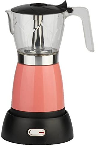 ETZRYSYB Cafetera eléctrica moca cafetera, cafetera, cafetera moca, cafetera espresso, adecuada para el hogar, cocina y oficina (rosa)