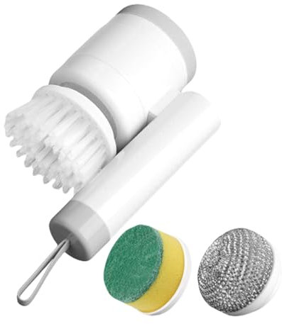 Shaersu Scrubber Elettrico Rotante - Scopa Elettrica a Batteria Senza Fili,Attrezzo Resistente all'Acqua Ricaricabile per Bagno Auto Piastrelle Vasca