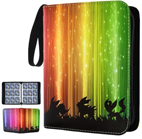 Card Binder 9 Pocket,900 Pockets Trading Card Binders Holder Collector Album Book with Zipper and 50 Removable Sleeves,Compatible with Game Sport Cards