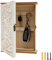 SUPPUIMNT Porte-clés en bois - Montage mural - Boîte à clés en bois avec 6 crochets - Vintage - Décoratif - Décoration murale - Accessoire de décoration pour la maison, le bureau, l'entrée