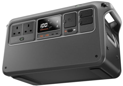 DJI Power 1000 V2 Portable Power Station, 1024Wh LFP Battery | Compact Size, 2600W Stable Output, 0-80% Recharge in 37 Mins, Electric Generator for Home, Camping, RVs, Off-Grid