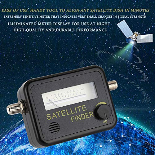 Ausla 9501 Satellitenfinder, Hochempfindliches Digitales Signalmessgerät, Beleuchtetes Display für Einfache Ausrichtung der Satellitenschüssel