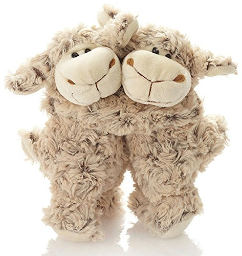 Unbekannt Hansen Plüsch Schaf Pärchen / Stofftier Kuscheltier Plüschtier / 20 cm / braun / für Babys Kinder oder Verliebte / Lamm Lämmchen / Natur / klein / kuschelweich