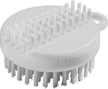 haug bürsten - Nagelbürste - doppelseitig mit Borsten aus Nylon 6.6 - Farbe: Weiß - Form: Rund - Größe: 75 x 60 x 30 mm - Made in Germany