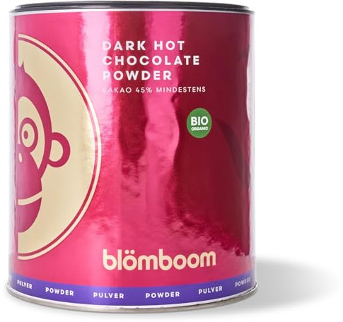 Blömboom® BIO Dark Hot Chocolate (200-2000g) - Dunkle Trinkschokolade mit reichhaltigem Kakaogeschmack ohne Geschmacksverstärker - Perfekt für heiße Schokolade (2000g, BIO Dark Hot Chocolate Powder)