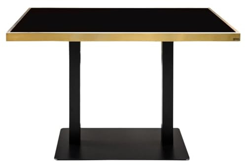 Casa Padrino Luxus Esstisch Schwarz/Gold 110 x 70 x H. 76 cm - Esszimmermöbel