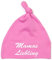 Schnoschi Babymütze in pink mit Mamas Liebling hochwertig Bestickt/gestickt