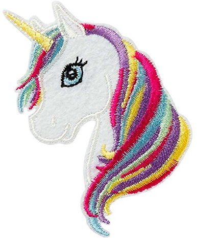MonoQuick 12101 Einhorn Kopf Applikation, Unicorn, Flicken, Aufbügeln, Aufnähen, Aufkleben