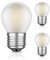 ledscom.de 3 Stück E27 LED Leuchtmittel, G45, warmweiß (2700 K), 4 W, 477lm, gefrostet