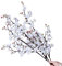cn-Knight Lot de 3 Branches de Cerisier artificielles à Tige de 94 cm de Long avec bourgeons, Abricot Japonais réaliste pour décoration d'intérieur, Centre de Table, Bouquet de Mariage, Blanc