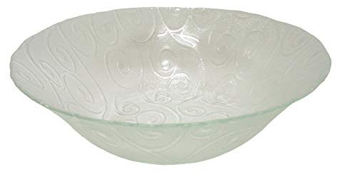 Centro Base FRUTERO Bowl ENSALADERA Cristal Grande Gran Capacidad Comoda Resistente Transparente Relieve ESPIRALES