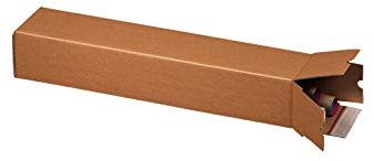 KK Verpackungen® Versandhülse für DIN A1 | 150 Stück, 610x105x105mm, Versandkartons mit zwei Selbstklebeverschlüssen | Lange Faltkartons mit Aufreißfaden