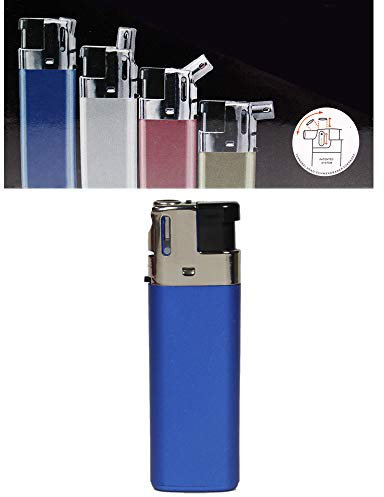 Feuerzeug Modell Sidekick Metallic Color als Normal- oder Pfeifenfeuerzeug 3-Fach verstellbar 0, 45, und 90 Grad (Blau - 1 Feuerzeug)