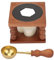 Kit di fusione per sigillo di cera - per candela e timbro in legno vintage con cucchiaio di fusione e forno inclusi